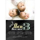 Seafoam And Then There Were 3 Triplets Photo Birth Announcements Image 4 of 6